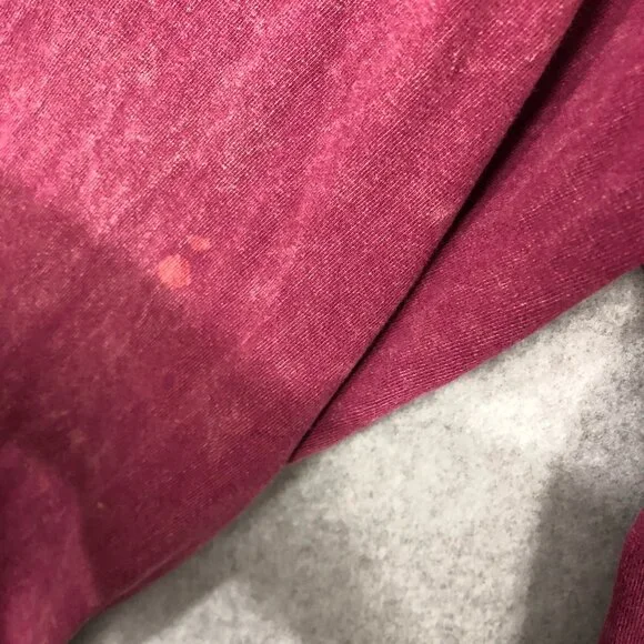 We The Free People Distressed Acid Wash Red Longsleeve Size Small - Picture 2 of 9